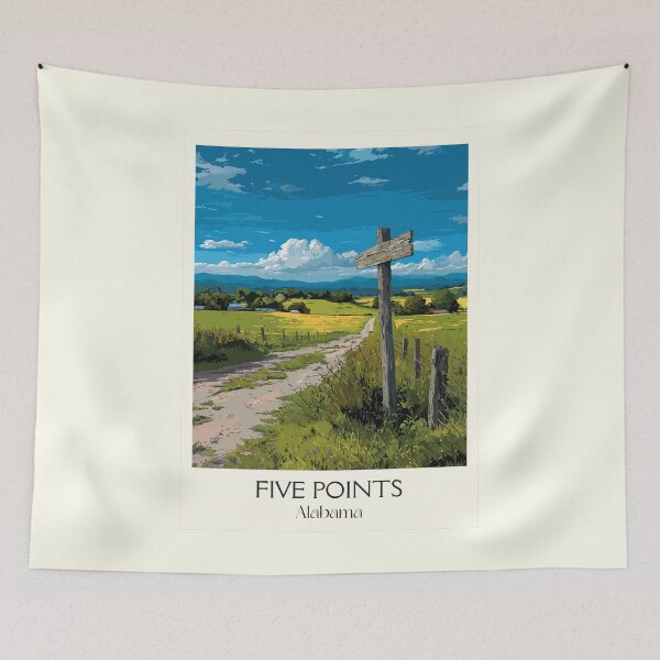 Item preview, Five Points Alabama Country Road Art Print designed and sold by TuncGK.