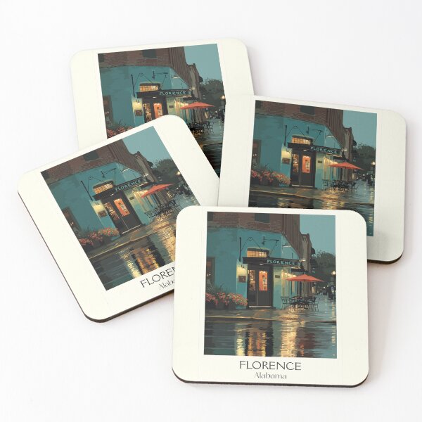 Item preview, Florence Alabama Rainy Night Art Print designed and sold by TuncGK.