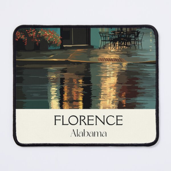 Item preview, Florence Alabama Rainy Night Art Print designed and sold by TuncGK.
