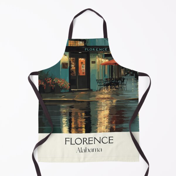 Item preview, Florence Alabama Rainy Night Art Print designed and sold by TuncGK.