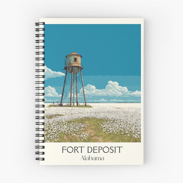 Item preview, Fort Deposit AL Water Tower | Southern Cotton Field Art designed and sold by TuncGK.