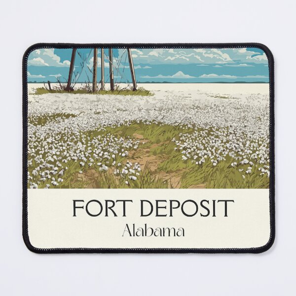 Item preview, Fort Deposit AL Water Tower | Southern Cotton Field Art designed and sold by TuncGK.