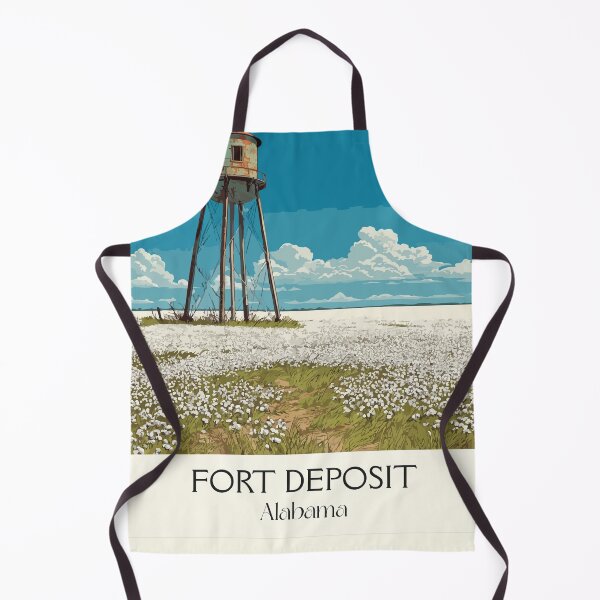 Item preview, Fort Deposit AL Water Tower | Southern Cotton Field Art designed and sold by TuncGK.