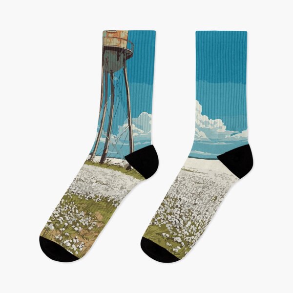 Item preview, Fort Deposit AL Water Tower | Southern Cotton Field Art designed and sold by TuncGK.