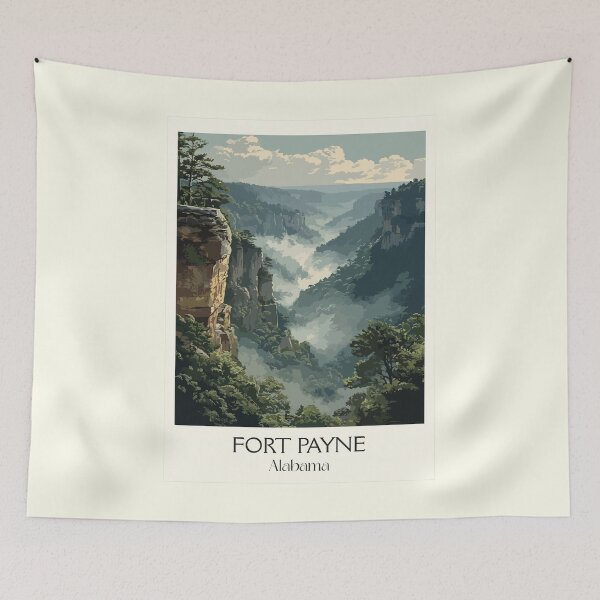 Item preview, Fort Payne AL Mountain View | Little River Canyon Art designed and sold by TuncGK.