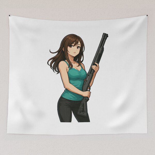 Item preview, Shotgun Girl – Beauty with Firepower designed and sold by RAWLIFEGRAPHIC.
