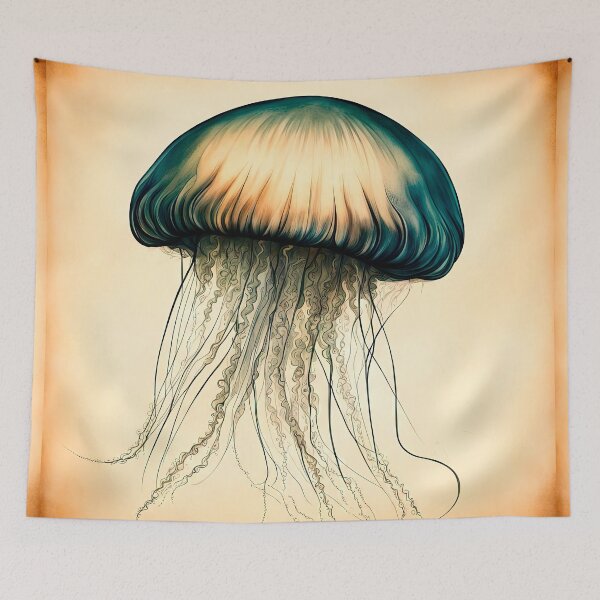 Item preview, Vintage Jellyfish Biological Illustration Print designed and sold by LanaGustavsson.
