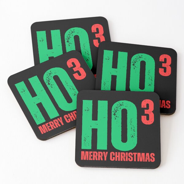 Item preview, HO3 - Ho Cubed - Ho Ho Ho Merry Christmas Red Green Worn Look Letters designed and sold by GFamilyC.