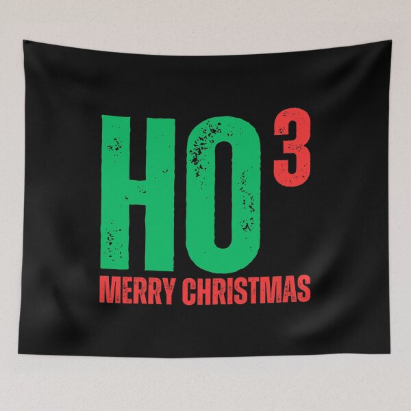 Item preview, HO3 - Ho Cubed - Ho Ho Ho Merry Christmas Red Green Worn Look Letters designed and sold by GFamilyC.