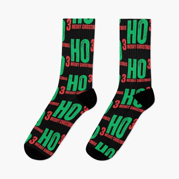 Item preview, HO3 - Ho Cubed - Ho Ho Ho Merry Christmas Red Green Worn Look Letters designed and sold by GFamilyC.