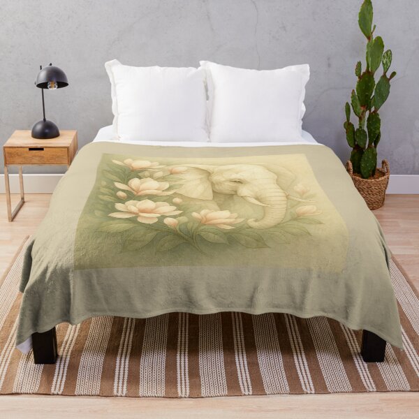 Item preview, Elephant of Magnolias – Gentle Strength designed and sold by GeoWild Designs.