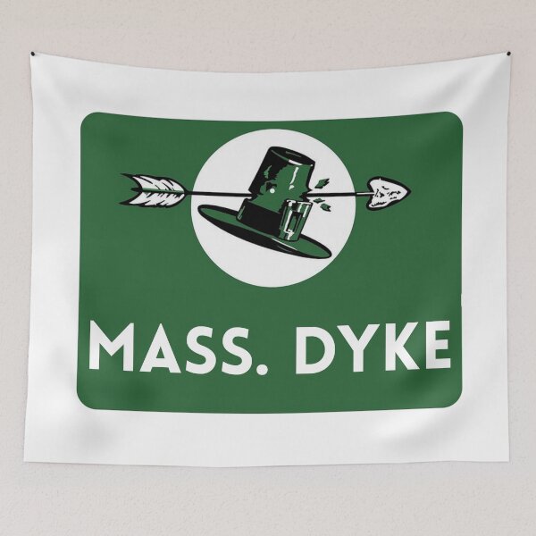Item preview, Mass Dyke Mass Pike Funny Lesbian Road Sign designed and sold by WigOutlet.