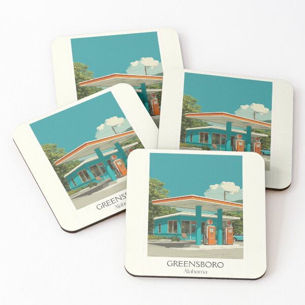 Item preview, Greensboro AL Retro Gas Station | Americana Wall Art designed and sold by TuncGK.