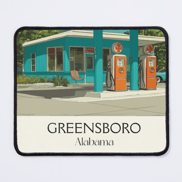 Item preview, Greensboro AL Retro Gas Station | Americana Wall Art designed and sold by TuncGK.