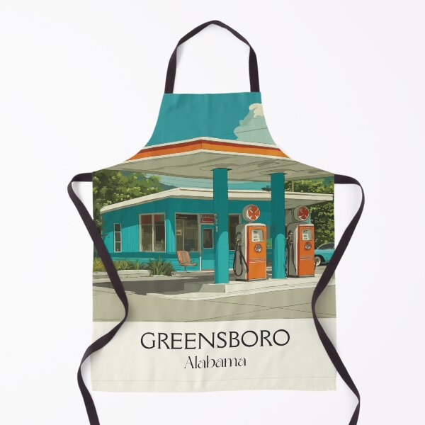 Item preview, Greensboro AL Retro Gas Station | Americana Wall Art designed and sold by TuncGK.