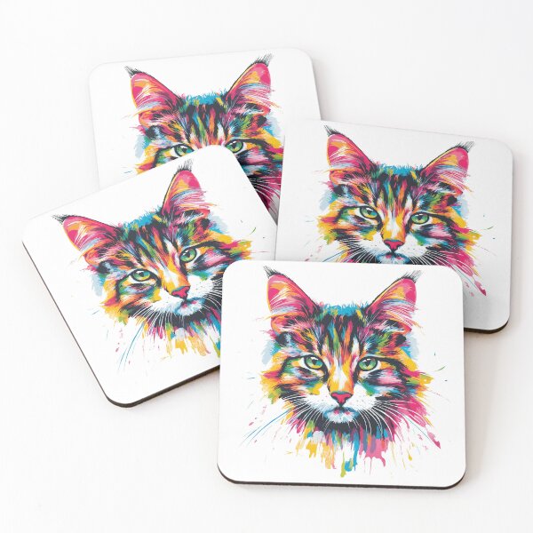 Item preview, Colorful Cat – Origami-Style Animal Art | Paint Splash Wildlife Design T-Shirt designed and sold by OrigAnimal.