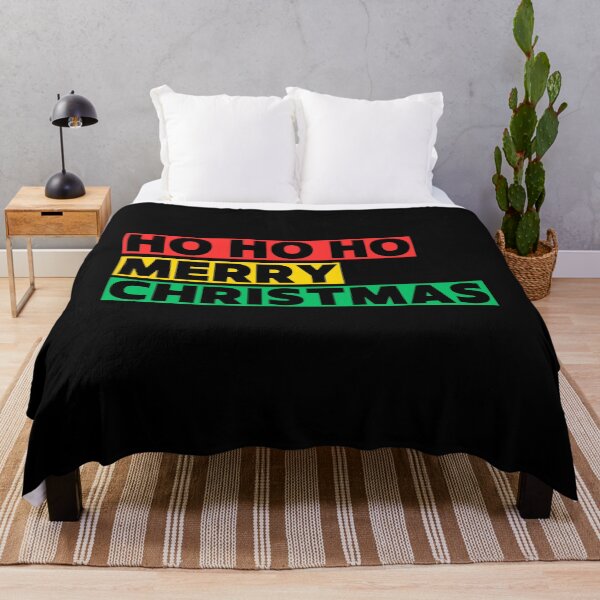 Item preview, Ho Ho Ho Merry Christmas Red Yellow Green Stripes Clear Letters designed and sold by GFamilyC.