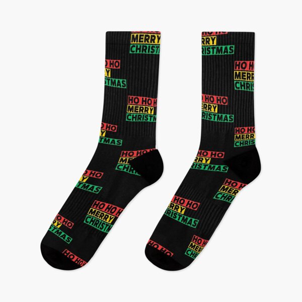 Item preview, Ho Ho Ho Merry Christmas Red Yellow Green Stripes Clear Letters designed and sold by GFamilyC.