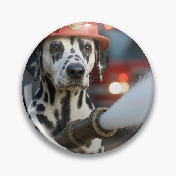 Item preview, Dalmatian Dog Holding a Fire Hose designed and sold by Maria Dryfhout.