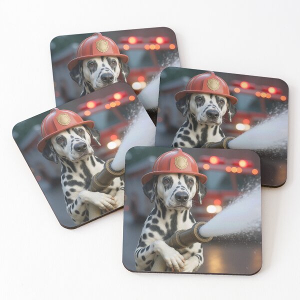 Item preview, Dalmatian Dog Holding a Fire Hose designed and sold by Maria Dryfhout.