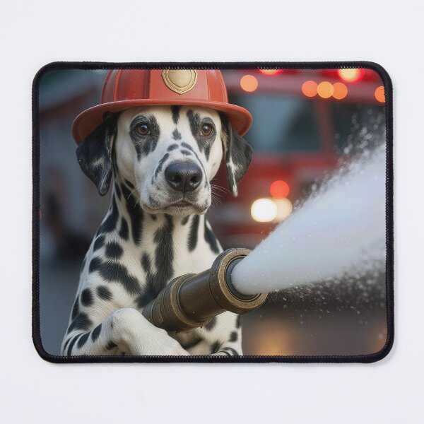 Item preview, Dalmatian Dog Holding a Fire Hose designed and sold by Maria Dryfhout.