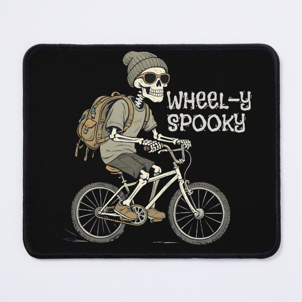 Item preview, Wheel-y Spooky Skeleton Riding Bicycle Halloween | Bike Rider Autumn Vibes Design designed and sold by petpuppymania.