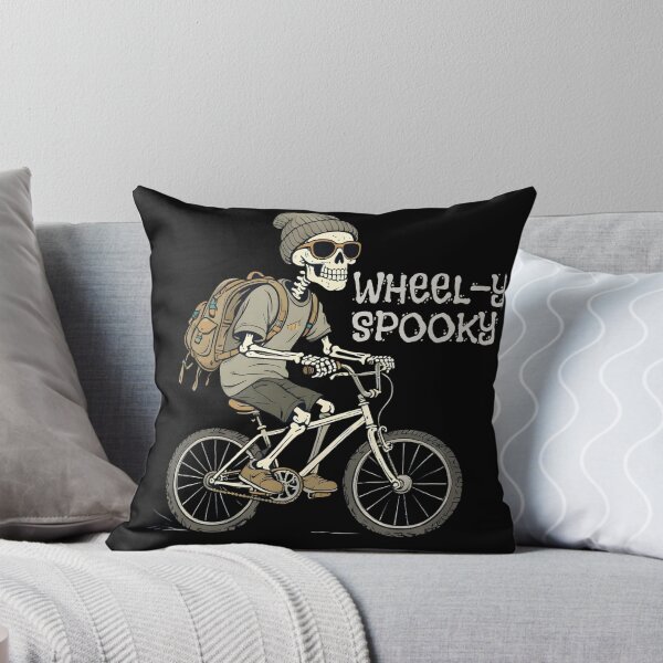 Item preview, Wheel-y Spooky Skeleton Riding Bicycle Halloween | Bike Rider Autumn Vibes Design designed and sold by petpuppymania.