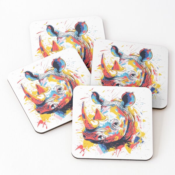 Item preview, Colorful Rhino – Origami-Style Animal Art | Paint Splash Wildlife Design T-Shirt designed and sold by OrigAnimal.
