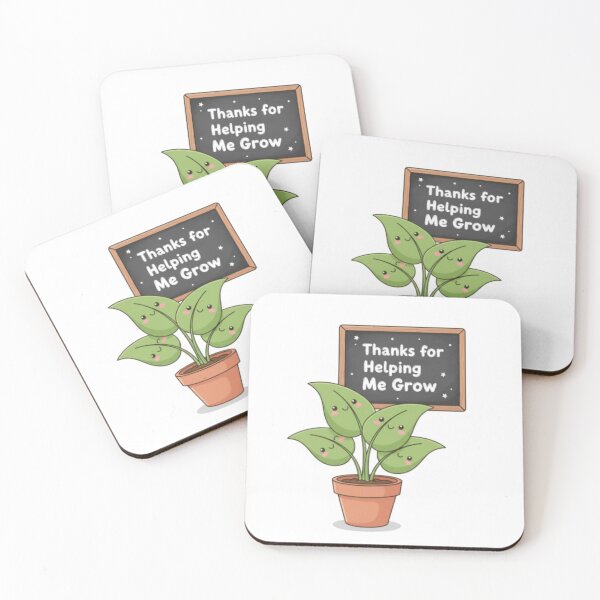 Item preview, Thanks for Helping Me Grow – Cute Plant Teacher Appreciation Gift | Kawaii Classroom Design designed and sold by ArtiVibeAura.