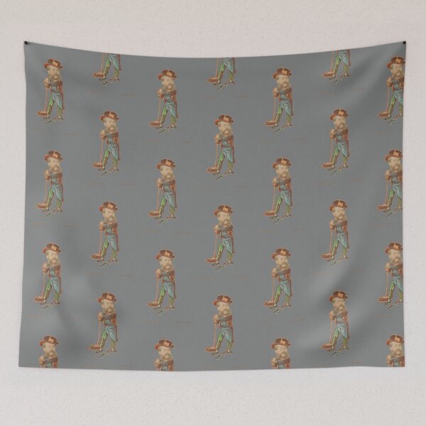 Item preview, Man with Broom and Dustpank - Juan Pedro Chabalgoit tan designed and sold by citimonster.