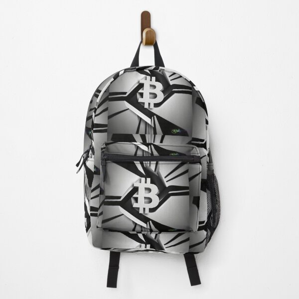 Item preview, Bitcoin Radiant Axis – Monochrome Crypto Geometry designed and sold by Benito Del Ray.