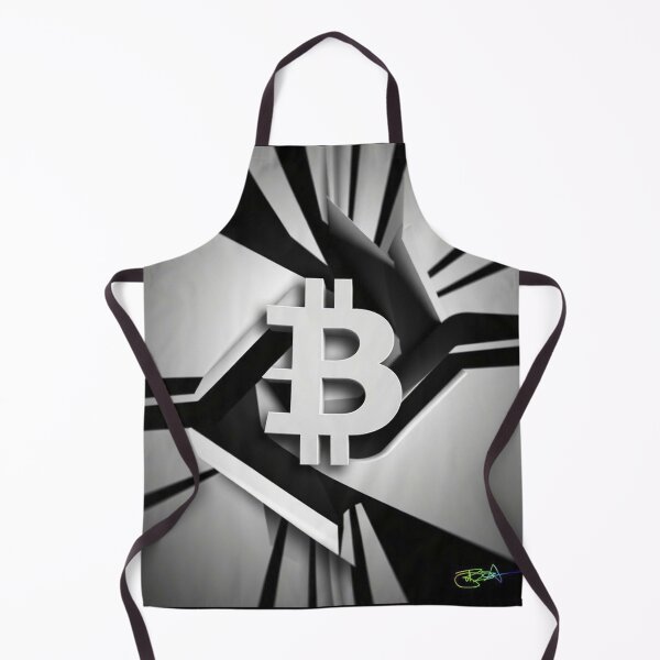 Item preview, Bitcoin Radiant Axis – Monochrome Crypto Geometry designed and sold by Benito Del Ray.