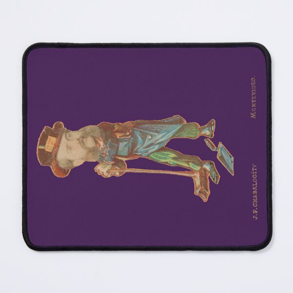 Item preview, Man with Broom and Dustpank - Juan Pedro Chabalgoit vintage purple designed and sold by citimonster.