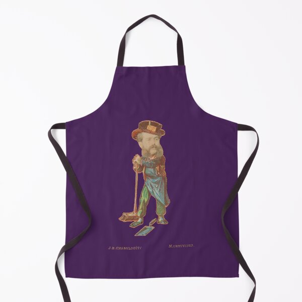 Item preview, Man with Broom and Dustpank - Juan Pedro Chabalgoit vintage purple designed and sold by citimonster.