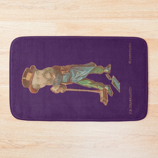 Item preview, Man with Broom and Dustpank - Juan Pedro Chabalgoit vintage purple designed and sold by citimonster.