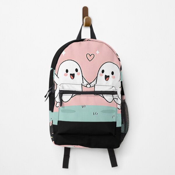 Item preview, Cute ghost couple with cat halloween kawaii art designed and sold by ArtDesignTp.
