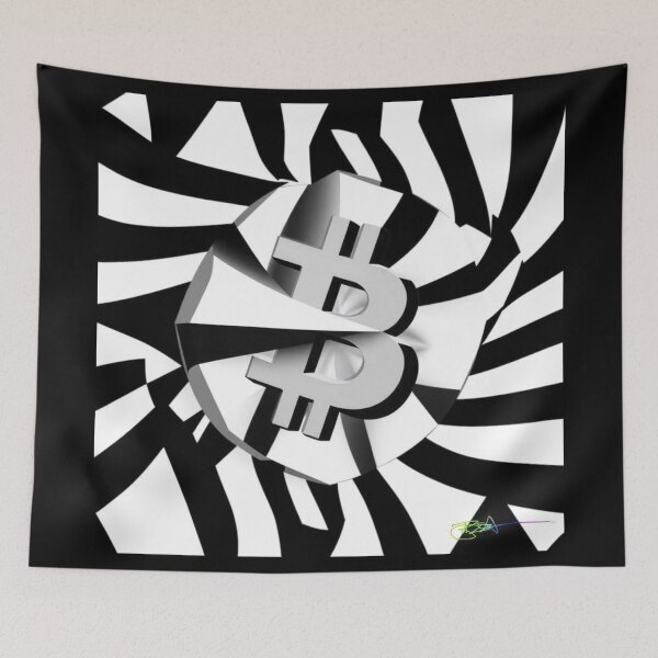 Item preview, Bitcoin Spiral Motion – Digital Currency in Optical Flow designed and sold by Benito Del Ray.