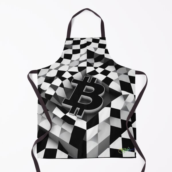 Item preview, Bitcoin Warp Grid – Optical Checkerboard Illusion designed and sold by Benito Del Ray.