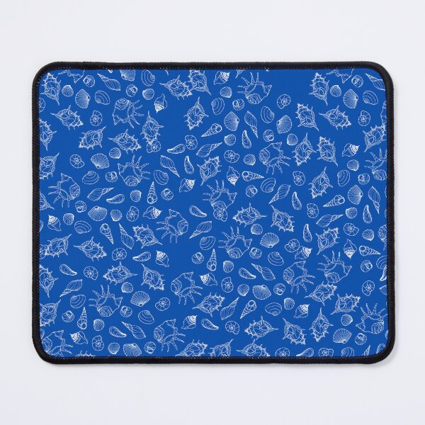 Item preview, White Seashells on a Blue Background designed and sold by PlagueTSH.