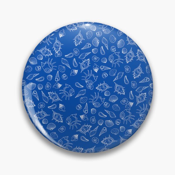 Item preview, White Seashells on a Blue Background  designed and sold by PlagueTSH.
