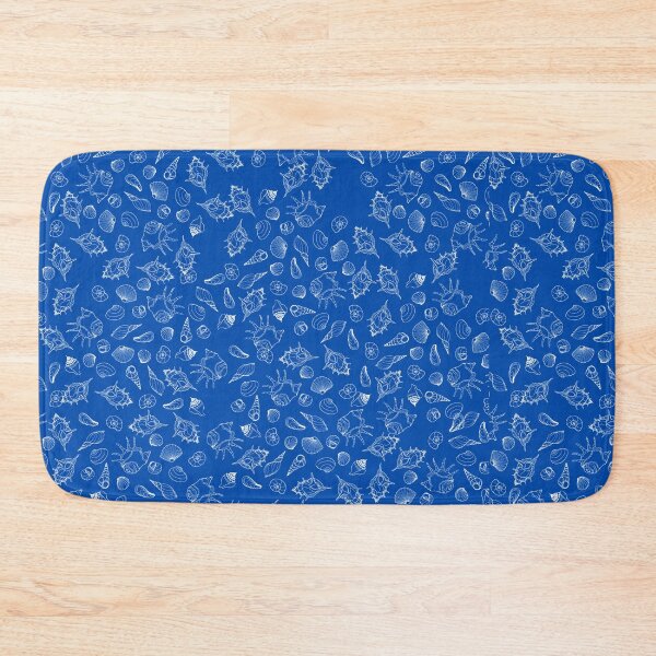 Item preview, White Seashells on a Blue Background  designed and sold by PlagueTSH.
