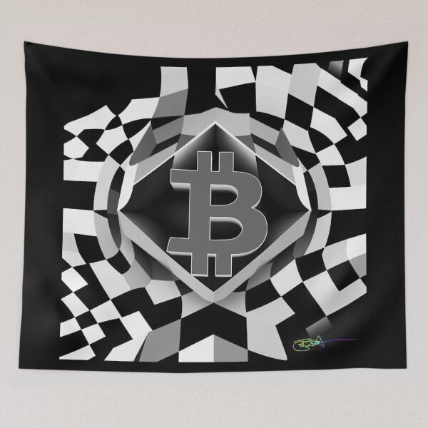 Item preview, Bitcoin Matrix Design – Abstract Op Art Network designed and sold by Benito Del Ray.
