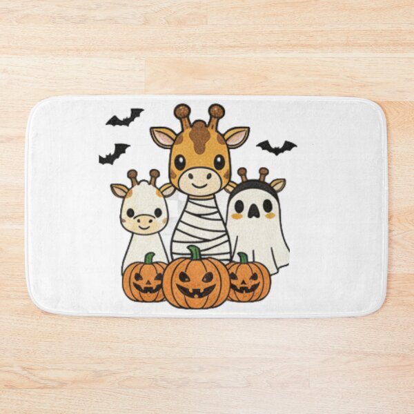 Item preview, Cute giraffe halloween pumpkins kawaii art designed and sold by ArtDesignTp.