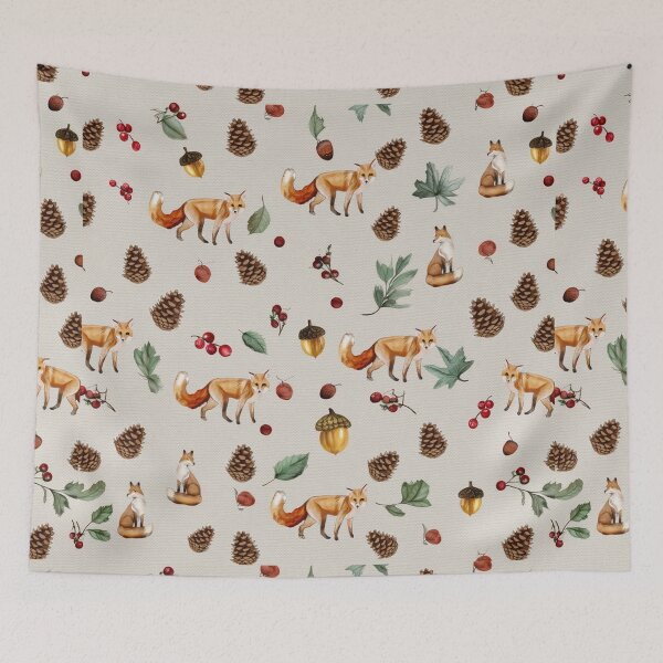 Item preview, Fox in the woodland pattern design designed and sold by Vintage Designs +.