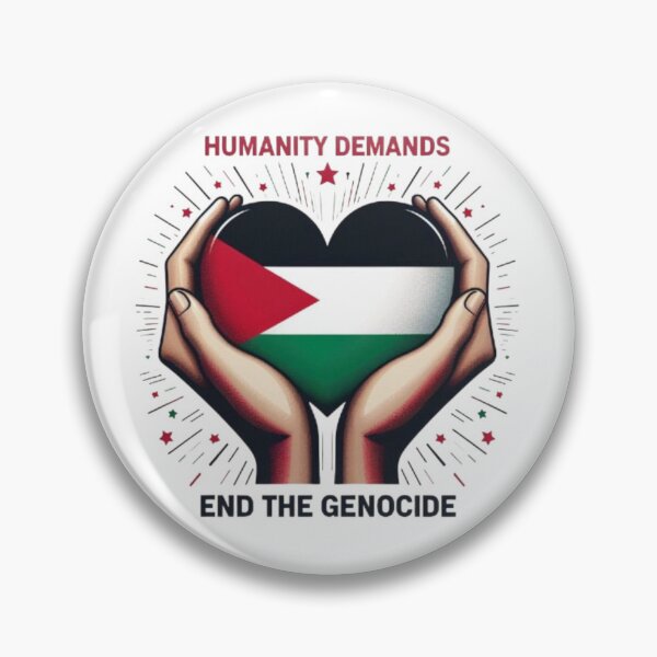 Item preview, Humanity Demands: End the Genocide — Hands Holding Palestinian Heart designed and sold by EpiphanyArt28.