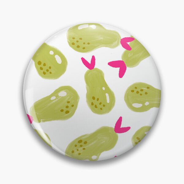 Item preview, Green Fresh Pears with Pink Leaves Pattern designed and sold by Farissa Designs.