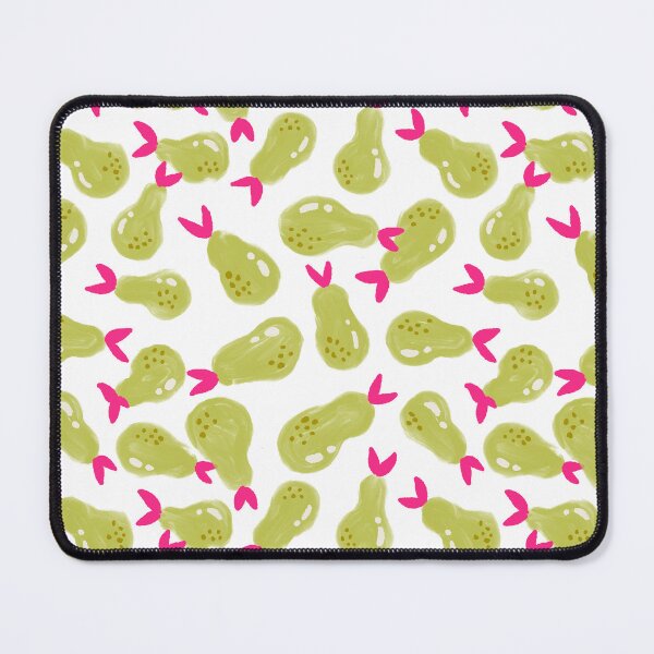 Item preview, Green Fresh Pears with Pink Leaves Pattern designed and sold by Farissa Designs.