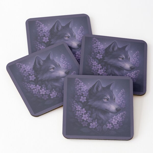 Item preview, Wolf of Lilacs – Silent Intuition designed and sold by GeoWild Designs.