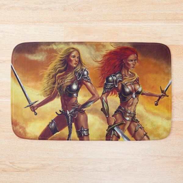 Item preview, Two warrior women fantasy art designed and sold by Vintage Designs +.