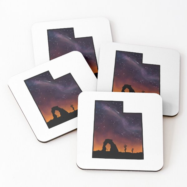 Item preview, Utah Night Sky Silhouette | Utah Galaxy Art designed and sold by Tinywingscreate.